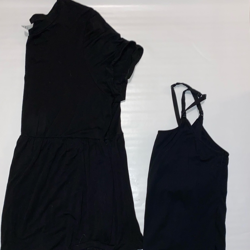 Plus size maternity shirt and nursing tank